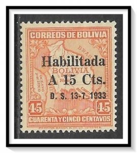 Bolivia #210 Map Surcharged MH