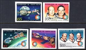 Burkina Faso 370-371,C216-C218 Space Imperfs MNH VF