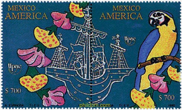 143323 MNH MEXICO 1991 AMERICA-UPAEP 1990 - EL MEDIO NATURAL QUE VIERON LOS D...