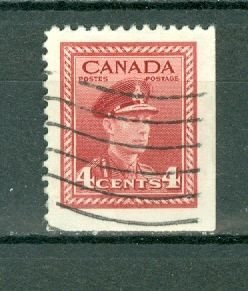 CANADA 1943 GEO VI   #254as(LR CORNER) FROM BKLT.. USED...$0.50