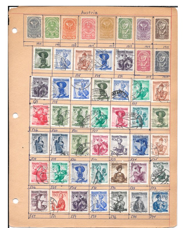 Just Fun Page Austria 2 Pages Collection Lot (With Page) (15772)
