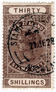 (I.B) New Zealand Revenue : Stamp Duty 30/- (1882)