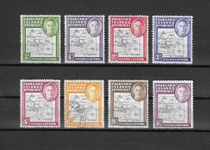 FALKLAND ISLANDS/FALKLAND ISLAND DEPENDENCIES 1946/9 SG G1/8 USED Cat £27