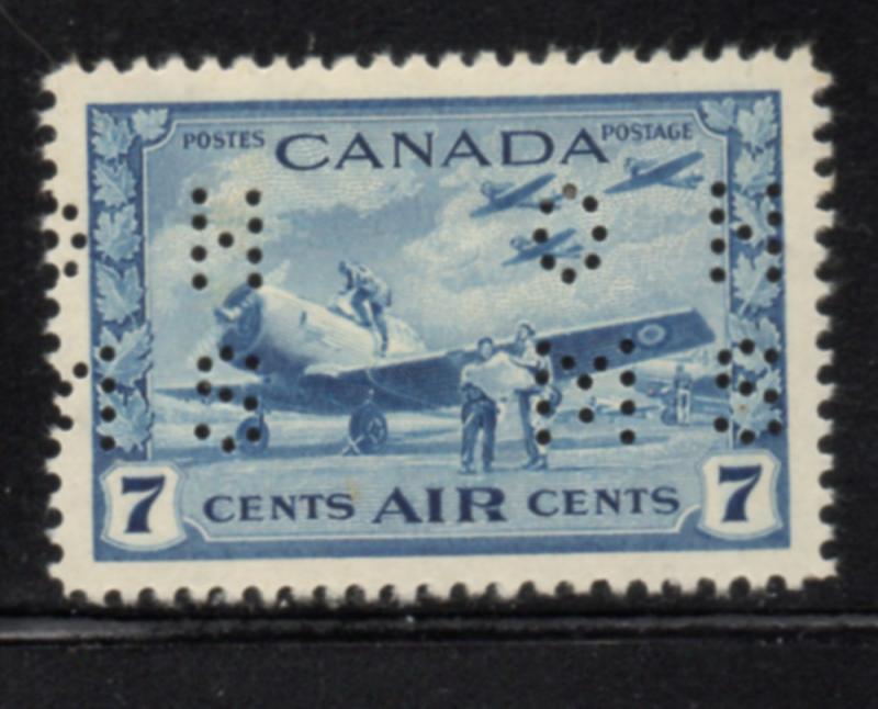 Canada USC#OC8 1943 7c airmail perforated OHMS stamp mint