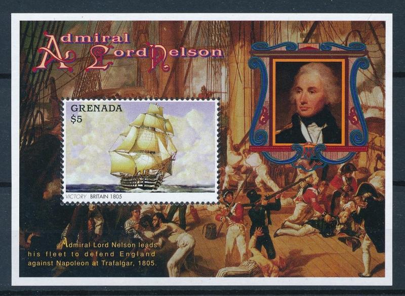 [81282] Grenada 1996 Ships Boats Victory Lord Nelson Sheet MNH