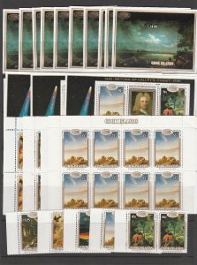 COOK ISLANDS Sc897-903 SG1058-62,MS1063-4 MNH 1986 Comet 10 SETS OF 5+2MS CV$260