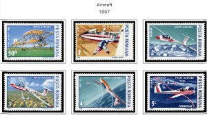 COLOR PRINTED ROMANIA AIRMAIL 1928-2000 STAMP ALBUM PAGES (56 illustrated pages)