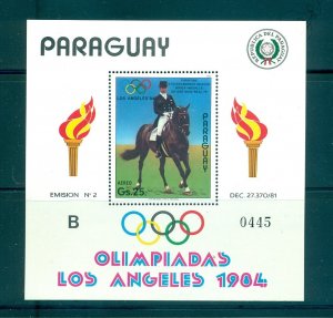 Paraguay - Sc# C553. 1984 Summer Olympics. MNH Souv. Sheet. $35.00.