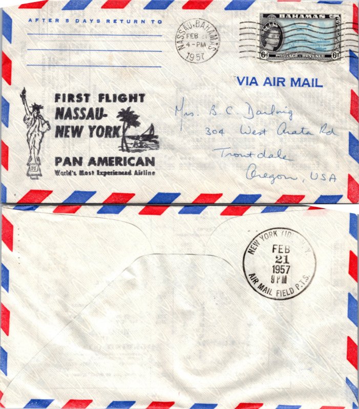 Bahamas, First Flight, United States, New York
