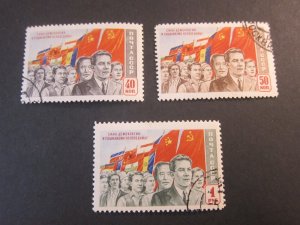 Russia 1950 Sc 1488-90 set FU