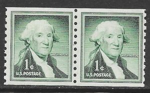 USA 1054b: 1c Washington, small holes, MNH, VF