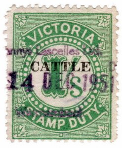 (I.B) Australia - Victoria Revenue : Cattle Duty 1/- (1951)