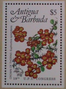 ​ANTIGUA-BARBUDA-1984-SC#640  19TH UPU CONGRESS-MNH S/S -VERY FINE
