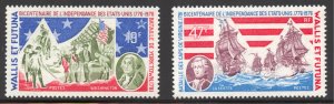 Wallis & Futuna Islands Scott 187-88 MNHOG-1976 American Bicentennial- SCV $6.90