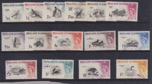 FALKLAND ISLANDS #128-142 used BIRDS