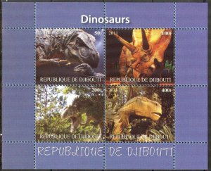 Djibouti 2011 Dinosaurs III Sheet MNH** Cinderella !