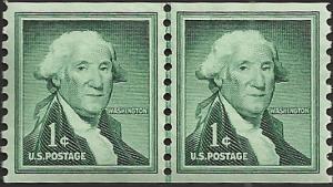 # 1054c WET PRINT LARGE HOLES MINT NEVER HINGED GEORGE WASHI
