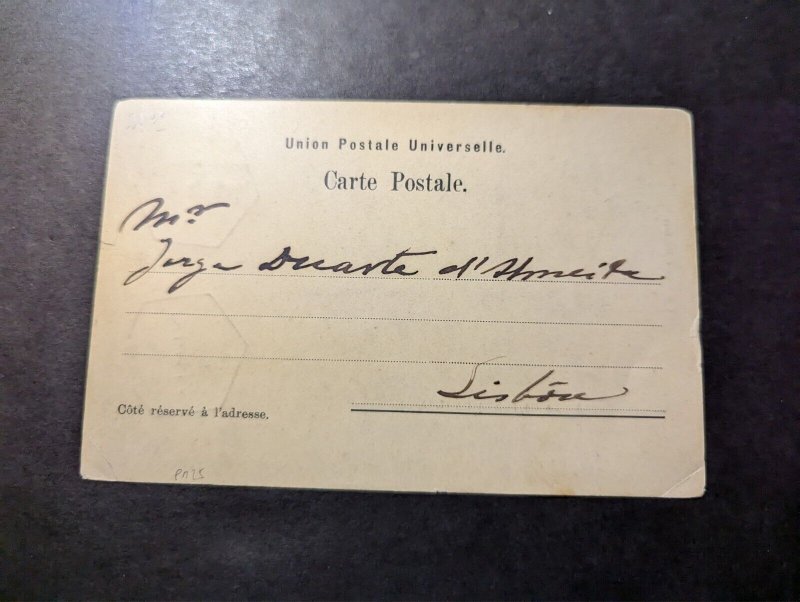 1904 Portugal Colony Portuguese Mozambique Postcard Cover Marques to Lisbon