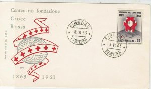 Italy 1963 Centenary of Red Cross Foundation Firenze  FDC Stamp Cover ref 22419