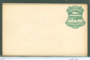 US U219 4 1876 3c Green stamped envelopes