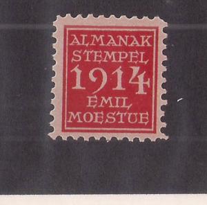 Norway 1914 Almanac Stamp Revenue Emil Moestue Almanakk Mint H