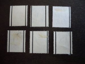 Stamps - Great Britain - Scott#353c - 360a - Used  & MH Part Set of 6 Stamps