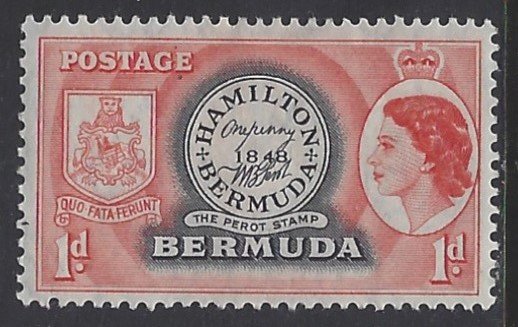 Bermuda, Scott #144; 1p Queen Elizabeth II, MH