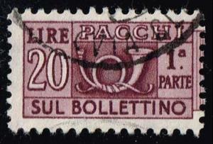 Italy #Q80 Parcel Post Left Half; Used