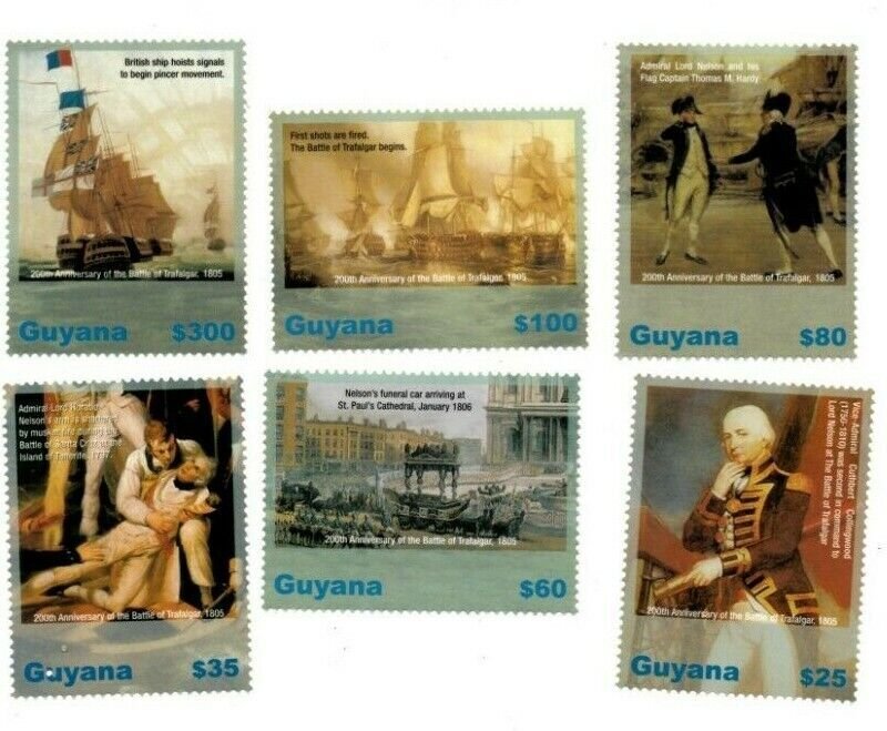 Guyana - 2005 - Battle Of Trafalgar - Set Of 6 Stamps - MNH