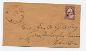 1850s Harwich MA #11 cover to Worcester [h.4663]