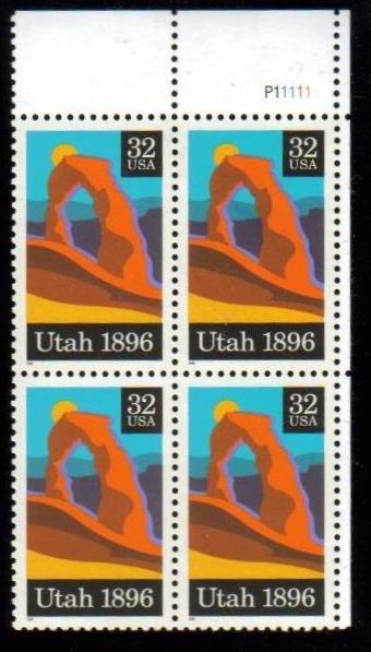 *USA Scott 3024 Plate Block (32 cents) UNC