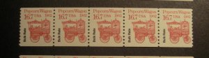 Scott 2261, 16.7 cent Popcorn Wagon, PNC5 #1, MNH Transportation Beauty