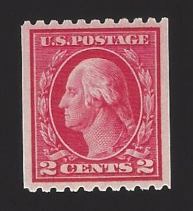 US #442 1914 Carmine Wmk 190 Perf 10 Horz MNH VF SCV $22.50