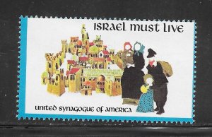 Israel #CINDERELLA Israel Must Live Label 10 Cent Lot (my8)