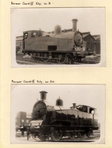 GB Wales CARDIFF RAILWAY RP Cards {2} No 8 & 34 Steam Locomotive{samwells}RL87 