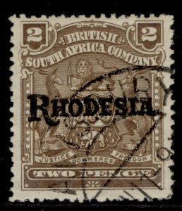 RHODESIA EDVII SG102, 2d brown, FINE USED. Cat £10. 