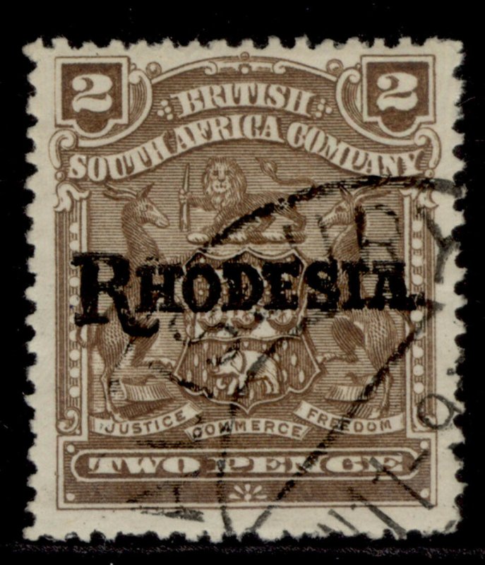 RHODESIA EDVII SG102, 2d brown, FINE USED. Cat £10. 