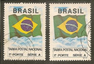 Brazil   Scott 2320 Flag  Used, both types