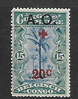 GERMAN EAST AFRICA, NB3, MINT HINGED, OVPTD  ISSUED UNDER BELGIAN OCCUPATION