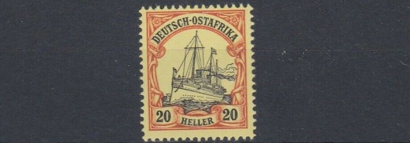 GERMAN EAST AFRICA  1905  S G 30   20H  BLACK RED YELLOW     MNH        