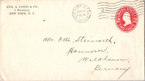 United States U.S. Postal Stationery 2c Washington Oval Die Envelope 1909 New...