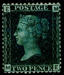 SG47, 2d dp blue plate 15, LH MINT. Cat £525. ME