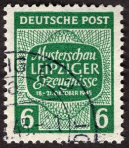 1945, Germany, West Saxony, 6pf, Used, Sc 14N13