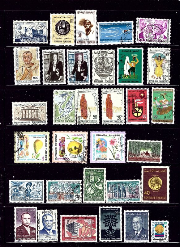 Tunisia #1 32 Different used stamps