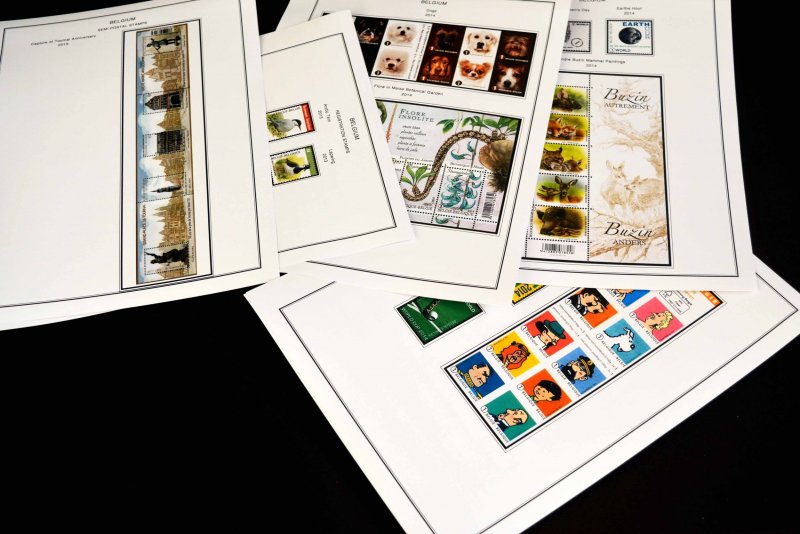 COLOR PRINTED BELGIUM 2011-2020 STAMP ALBUM PAGES (145 illustrated pages)