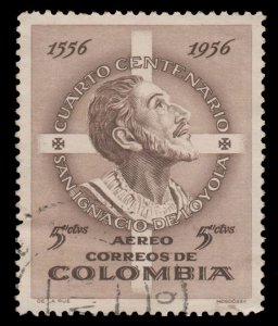 COLOMBIA 1956 SCOTT # C287. USED. # 4