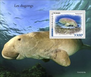 Chad - 2021 Dugongs, Mammals - Stamp Souvenir Sheet - TCH210210b