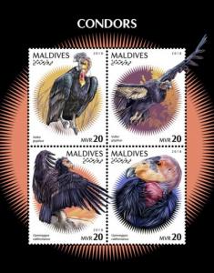 MALDIVES - 2018 - Condors - Perf 4v Sheet - MNH