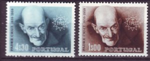 J22046 Jlstamps  1960 portugal set mh #855-6 father cruz