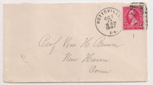 2c Carmine on small cover Oct 13 1897 #266 Pottsville PA